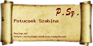 Potucsek Szabina névjegykártya