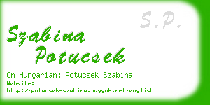 szabina potucsek business card
